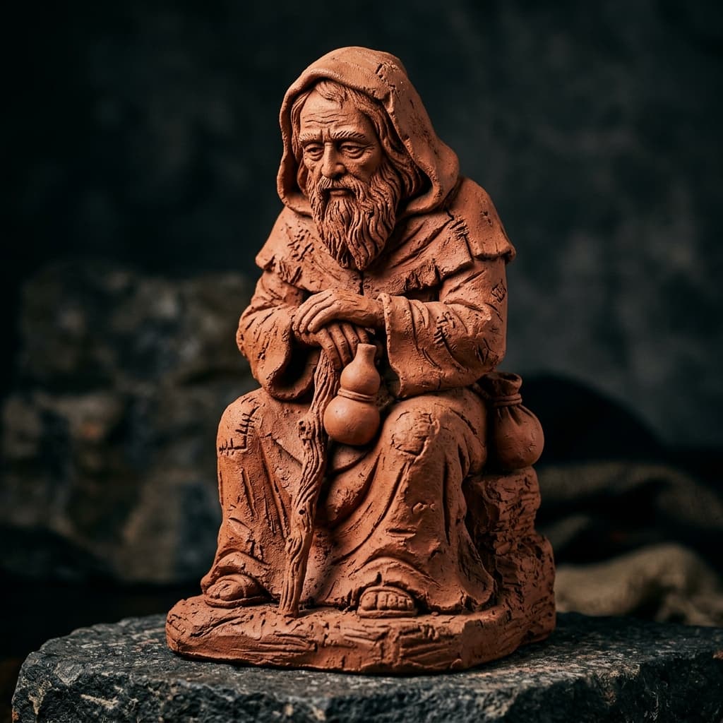 Escultura de barro de Eduardo Rodríguez